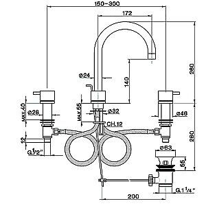 Смеситель для раковины Cisal LESS NEW LN00106021 хром купить в интернет-магазине сантехники Sanbest