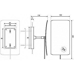 Зеркало косметическое Bemeta 112201222 хром купить в интернет-магазине сантехники Sanbest