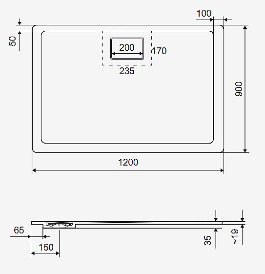 Душевой поддон Excellent Lavano 120x90 черный купить в интернет-магазине Sanbest