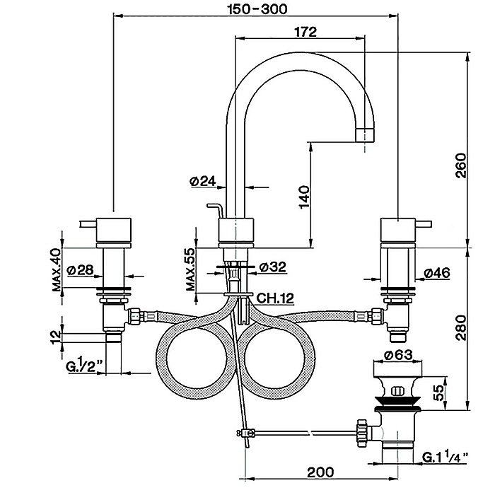 Смеситель для раковины Cisal LESS NEW LN00106021 хром купить в интернет-магазине сантехники Sanbest