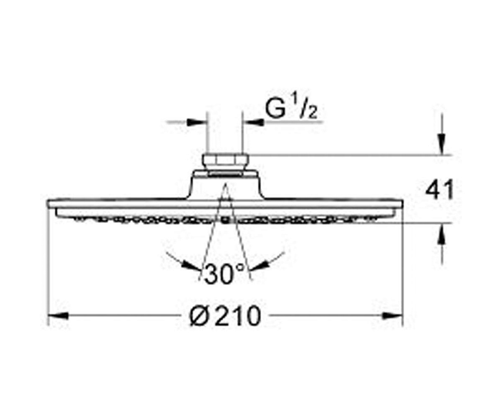 Верхний душ Grohe Rainshower Cosmopolitan Metal 28373000 купить в интернет-магазине сантехники Sanbest