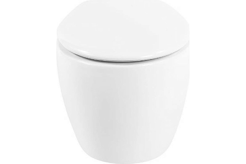 Унитаз подвесной Art&Max IMOLA AM217CHR/SC белый, с сиденьем микролифт, безободковый купить в интернет-магазине Sanbest