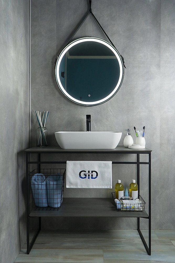 Раковина накладная Gid Geometrico 55 N9047 51184 белая купить в интернет-магазине Sanbest