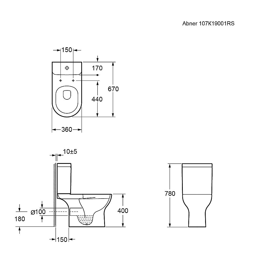 Унитаз Ambassador Abner 107K19001RS безободковый, с бачком, с крышкой микролифт, белый купить в интернет-магазине Sanbest
