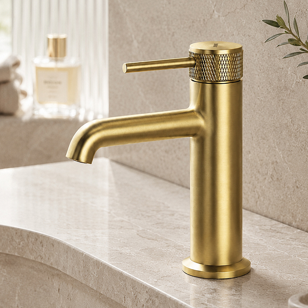 Смеситель для раковины WasserKraft Muritz 9803BG матовое золото купить в интернет-магазине сантехники Sanbest