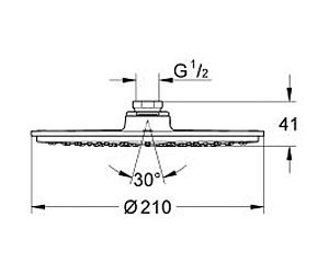 Верхний душ Grohe Rainshower Cosmopolitan Metal 28373000 купить в интернет-магазине сантехники Sanbest