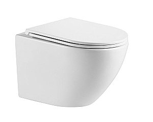 Унитаз подвесной WeltWasser WW MERZBACH 043 GL-WT белый глянцевый, безободковый, с крышкой микролифт, слив-торнадо купить в интернет-магазине Sanbest