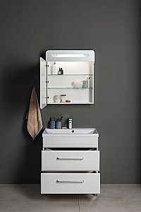 Тумба с раковиной Aquanet Лукка 302396 60 белый для ванной в интернет-магазине Sanbest