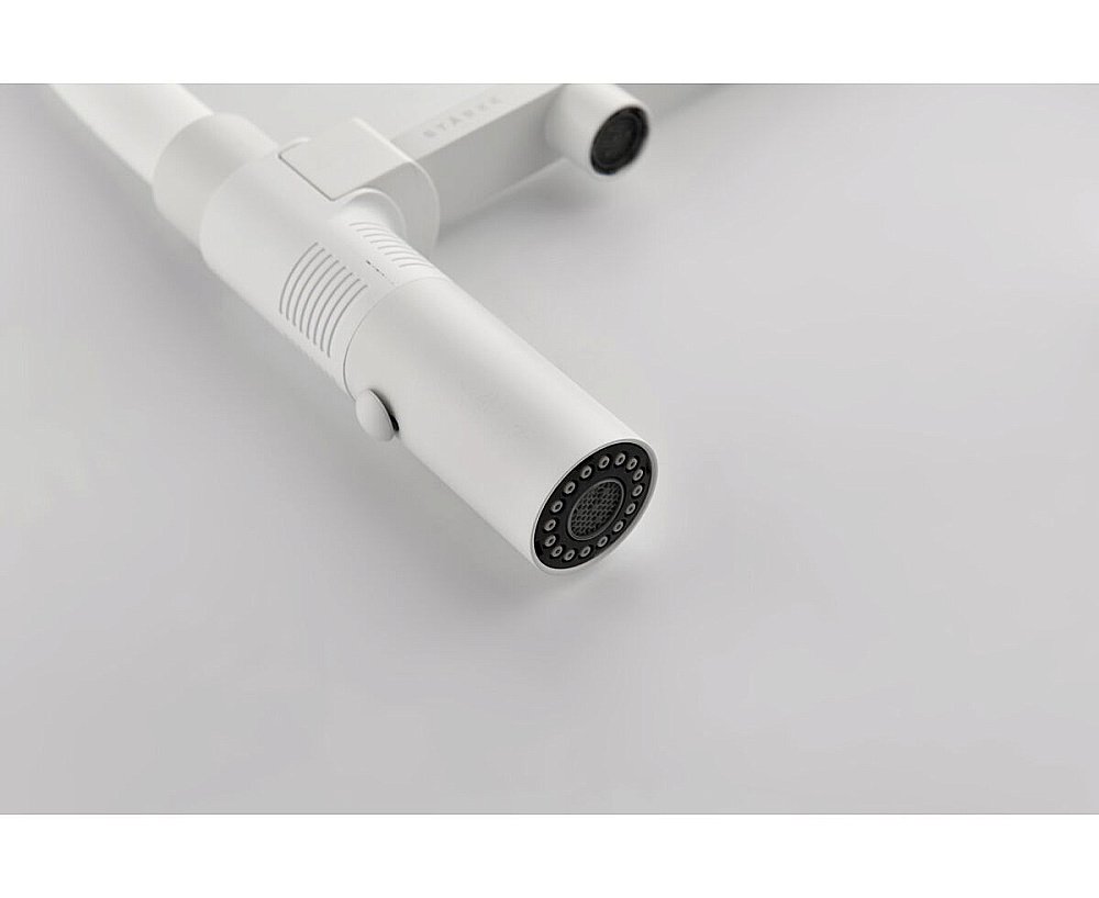 Смеситель для кухни Paulmark Gravity Gr213888-WH белый матовый купить в интернет-магазине сантехники Sanbest