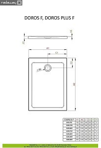 Душевой поддон Radaway Doros Plus F 100x70 купить в интернет-магазине Sanbest