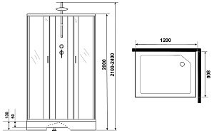 Душевая кабина Niagara Classic NG-43285-14QBKT 120x80 купить в интернет-магазине Sanbest