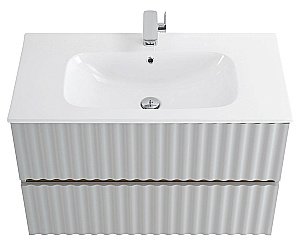 Тумба с раковиной Art&Max ELEGANT 100 светло-серая матовая для ванной в интернет-магазине Sanbest