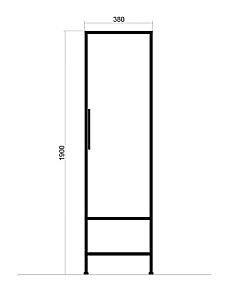 Пенал Mixline БРУКЛИН 543583 38 дуб бунратти для ванной в интернет-магазине сантехники Sanbest