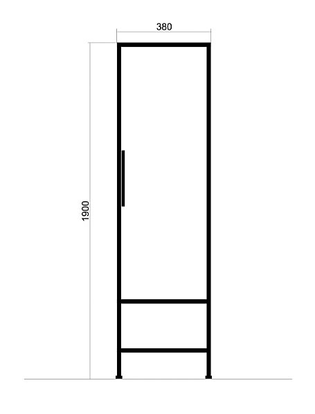 Пенал Mixline БРУКЛИН 543583 38 дуб бунратти для ванной в интернет-магазине сантехники Sanbest