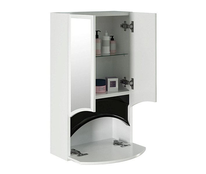 Зеркальный шкаф MIXLINE РАДУГА 528041 46 черный купить в интернет-магазине сантехники Sanbest