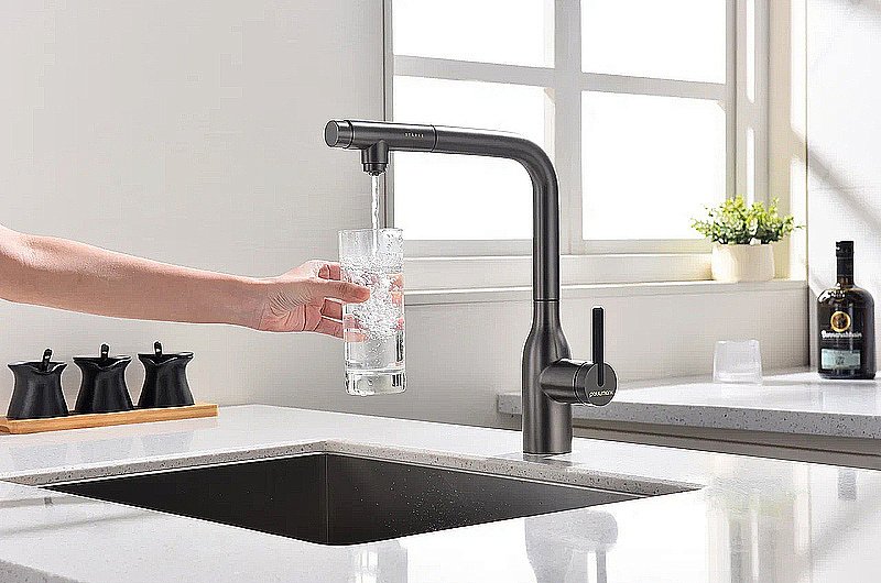 Смеситель для кухни Paulmark Viper Vi213105-GM беретта купить в интернет-магазине сантехники Sanbest