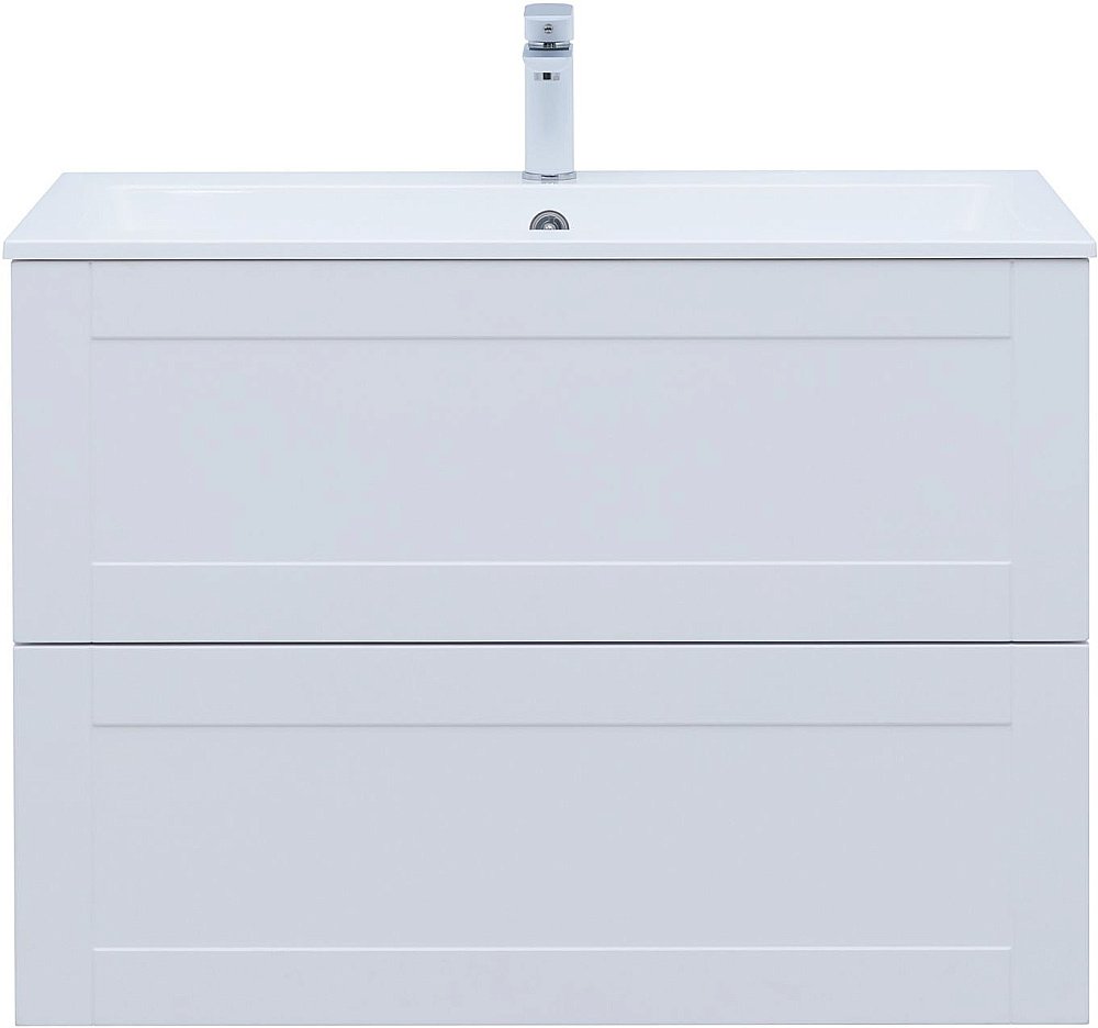 Тумба с раковиной Aquanet Терра 90 белый матовый для ванной в интернет-магазине Sanbest