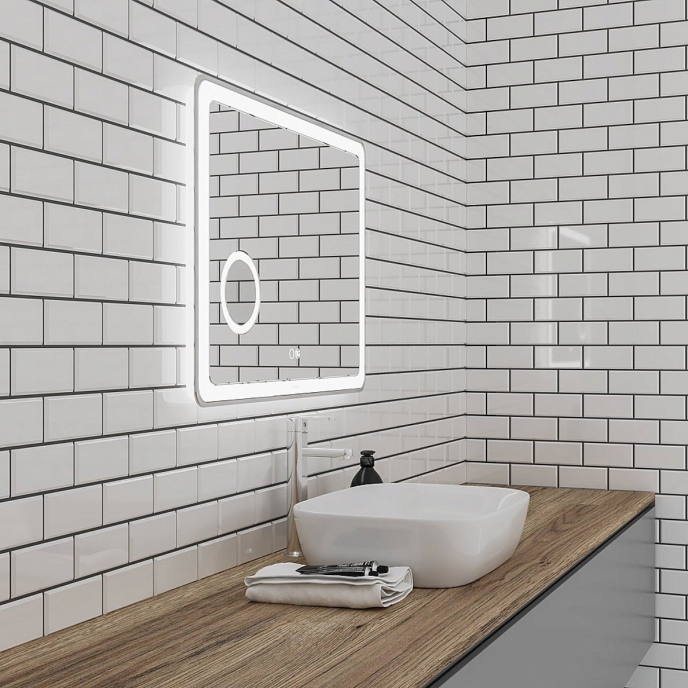 Зеркало GROSSMAN Leo 168080 80x80 в ванную от интернет-магазине сантехники Sanbest