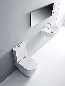 Унитаз напольный Kerasan Flo 3117 белый, с бачком купить в интернет-магазине Sanbest