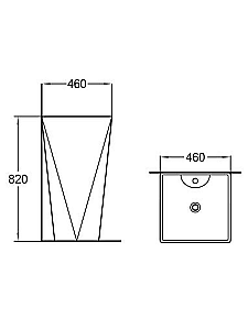 Раковина напольная WeltWasser Leerbach 10000013336 черная матовая купить в интернет-магазине Sanbest
