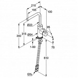 Смеситель для кухни Kludi E-GO 422206675 черный купить в интернет-магазине сантехники Sanbest