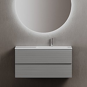 Тумба с раковиной Sancos Folk 100 FL100 Ergraut soft левая/правая для ванной в интернет-магазине Sanbest