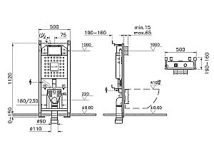 Инсталляция для унитаза Vitra V12 762-5800-01 купить в интернет-магазине сантехники Sanbest