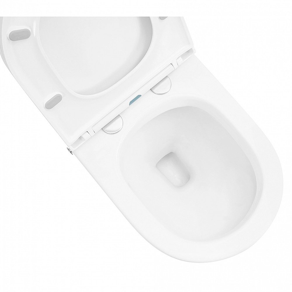 Унитаз подвесной Abber Bequem AC1108P белый, с крышкой микролифт, безободковый купить в интернет-магазине Sanbest