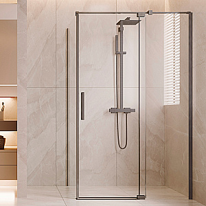 Душевой уголок Vincea Extenza 120х90 VSR-4EX111290CLGM стекло прозрачное/профиль вороненая сталь купить в интернет-магазине Sanbest