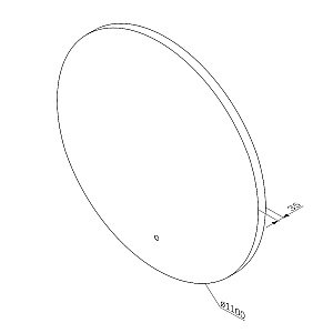 Зеркало с Led подсветкой AM.PM X-Joy M85MOX41101S 110 в ванную от интернет-магазине сантехники Sanbest