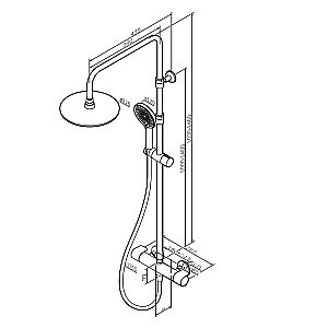 Душевая система AM.PM X-Joy F0785A422 черная купить в интернет-магазине сантехники Sanbest