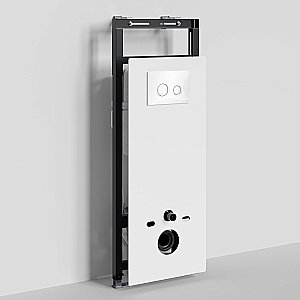 Инсталляция для унитаза WasserKraft Salm 27TLT.010.ME.WH.WH01 белая панель/кнопка белая глянцевая купить в интернет-магазине сантехники Sanbest