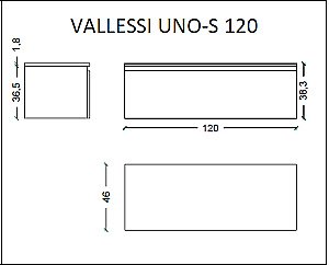 Нижняя тумба Armadi Art VALLESSI UNO-S 120 темный дуб для ванной в интернет-магазине сантехники Sanbest