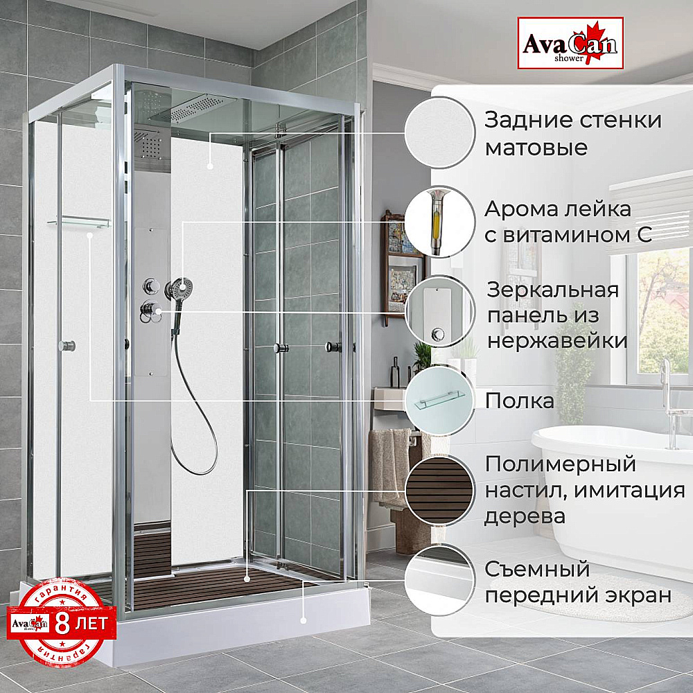 Душевая кабина AvaCan Z Серия Z1911MT 110х90 купить в интернет-магазине Sanbest