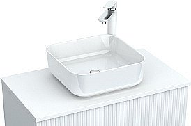 Столешница Aquanet Джейн 80 313297 белая матовая для ванной в интернет-магазине сантехники Sanbest