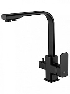 Смеситель для кухни с подключением фильтра WONZON & WOGHAND, Черный матовый (WW-88458004-MB) купить в интернет-магазине сантехники Sanbest