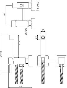 Гигиенический душ Rossinka X X25-54 купить в интернет-магазине сантехники Sanbest