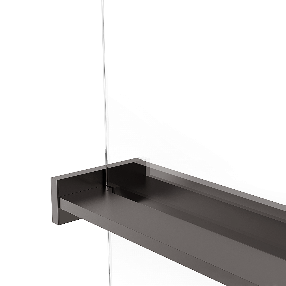 Душевое ограждение Vincea Walk-In 100 VSW-1HR100MRGM стекло зеркальное/профиль вороненая сталь купить в интернет-магазине Sanbest