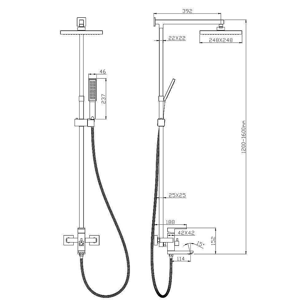 Душевая система Olive's Granada 05511GN купить в интернет-магазине сантехники Sanbest