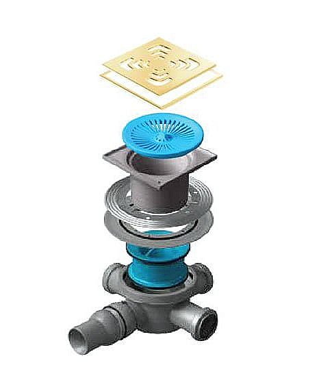 Душевой трап Pestan Confluo Standard 13000146 золото купить в интернет-магазине Sanbest