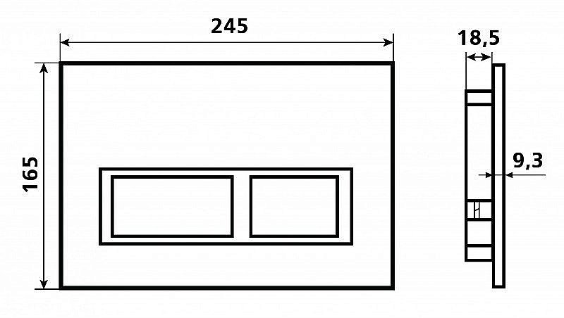 Кнопка для инсталяции Esbano PRK-12MB купить в интернет-магазине сантехники Sanbest