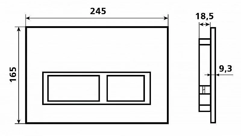 Кнопка для инсталяции Esbano PRK-12MB купить в интернет-магазине сантехники Sanbest