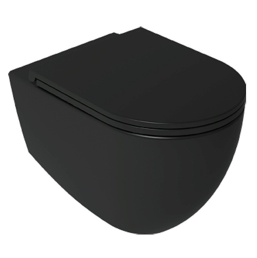 Унитаз подвесной Isvea Infinity 10NF02001SV-2N черный матовый, безободковый купить в интернет-магазине Sanbest