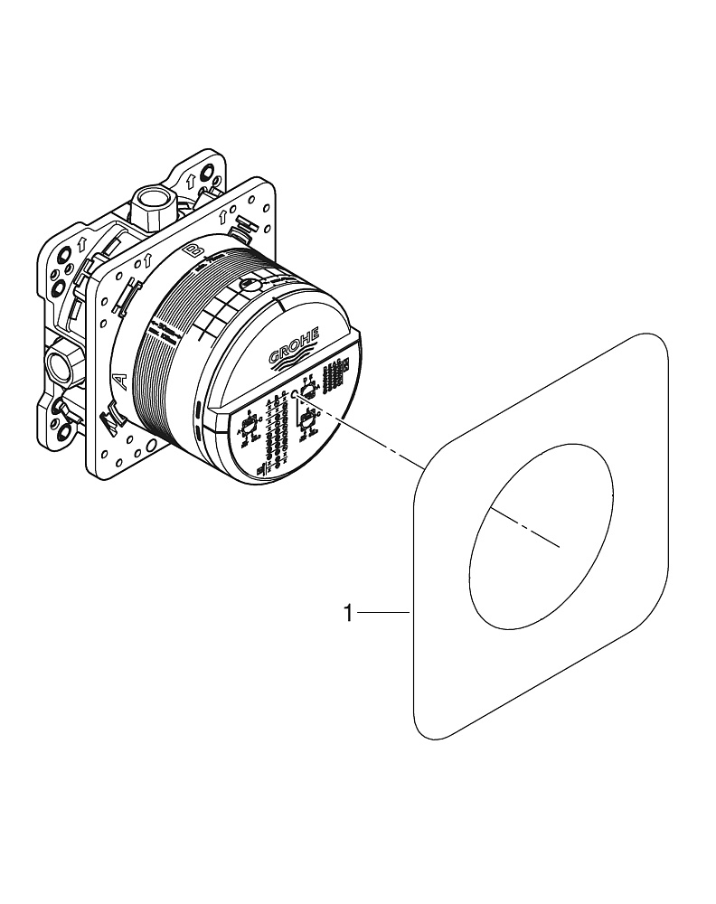 Душевая система Grohe Eurocube 25239000 хром купить в интернет-магазине сантехники Sanbest