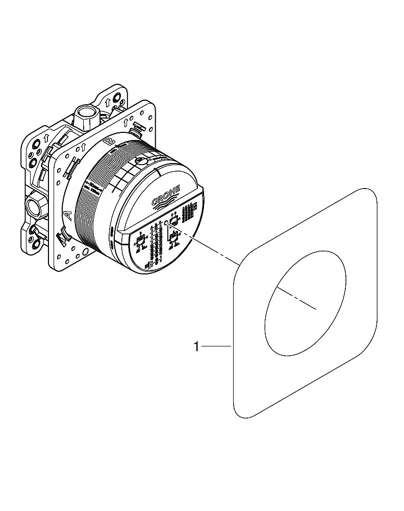 Душевая система Grohe Eurocube 25239000 хром купить в интернет-магазине сантехники Sanbest