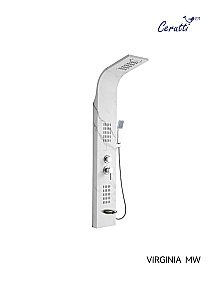 Душевая панель CeruttiSpa VIRGINIA MW CT9982 Белый Мрамор купить в интернет-магазине сантехники Sanbest