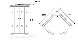 Душевая кабина Niagara Ultra NG-1902 100х100 купить в интернет-магазине Sanbest