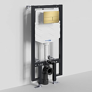 Инсталляция для унитаза WasserKraft Vils 56TLT.010.ME.MG04 с кнопкой матовое золото купить в интернет-магазине сантехники Sanbest