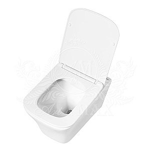 Унитаз подвесной Art&Max PLATINO AM9321CHR/SC белый, с сиденьем микролифт, безободковый купить в интернет-магазине Sanbest