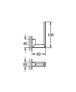 Держатель для запасного рулона туалетной бумаги Grohe Selection Cube 40784000 купить в интернет-магазине сантехники Sanbest